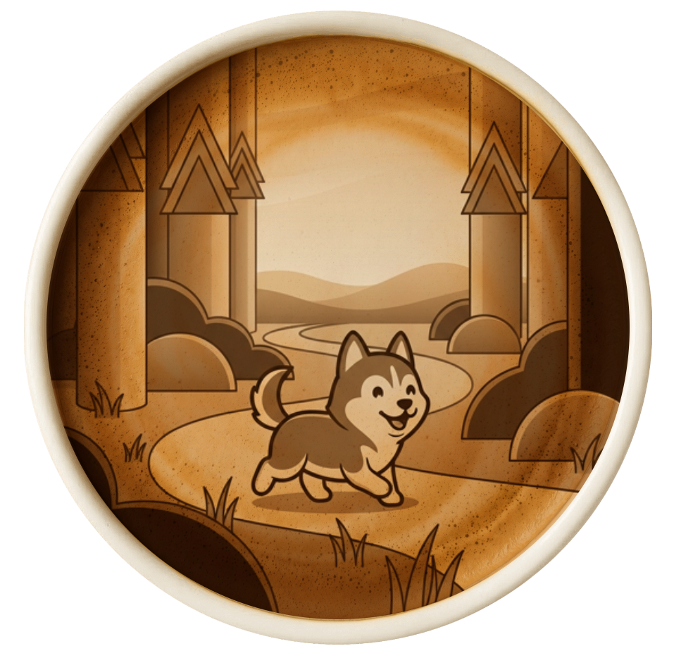 Sample Nano Banana image: a puppy on a trail.
